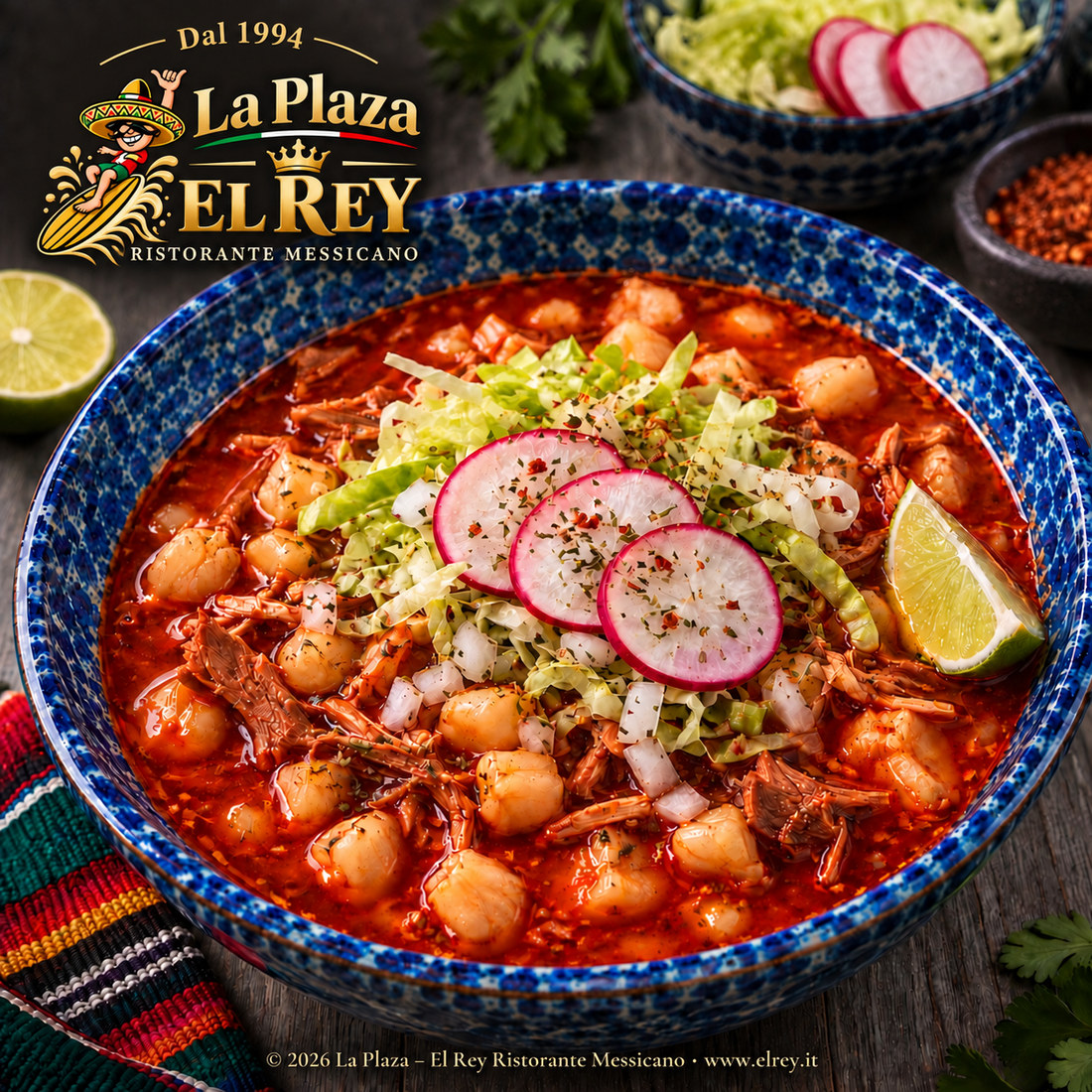 Pozole Rojo – preparazione di La Plaza – El Rey