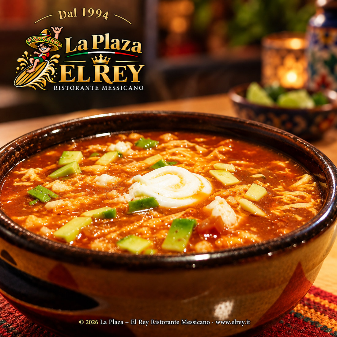 Sopa Azteca – preparazione di La Plaza – El Rey