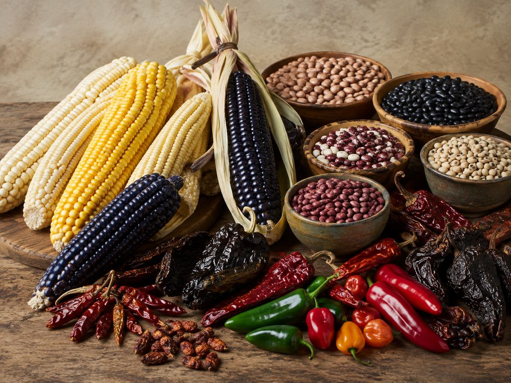 Mais, fagioli e chile - pilastri della cucina messicana tradizionale