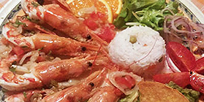 Camarones alla messicana - Gamberi tradizionali ristorante El Rey