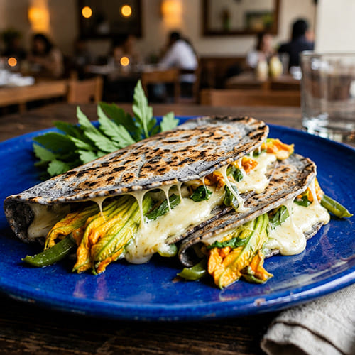 Quesadillas con Flor de Calabaza - Ristorante Messicano El Rey Avenza