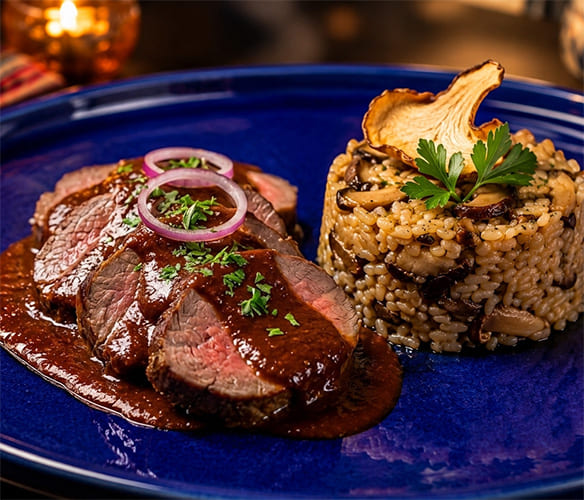 Tenderloin in Adobo Rosso e Arroz - Cucina autentica messicana El Rey Avenza