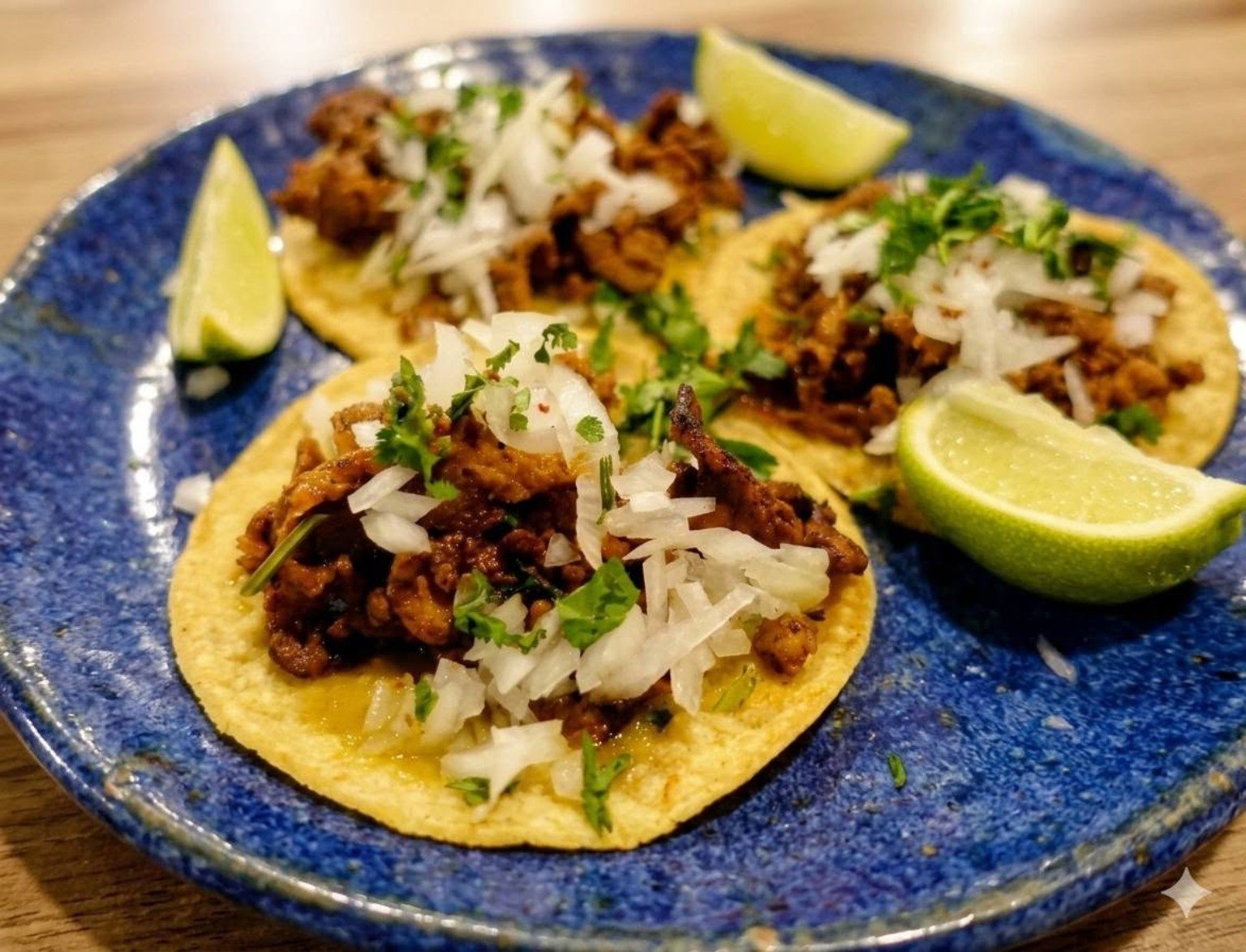 Tacos di El Rey serviti su tortillas di mais